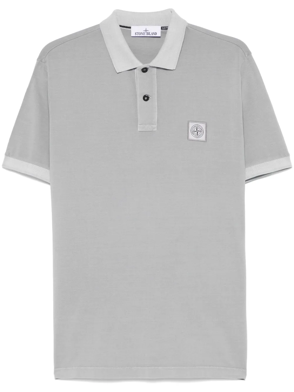 Stone Island Compass-patch polo shirt - Grigio