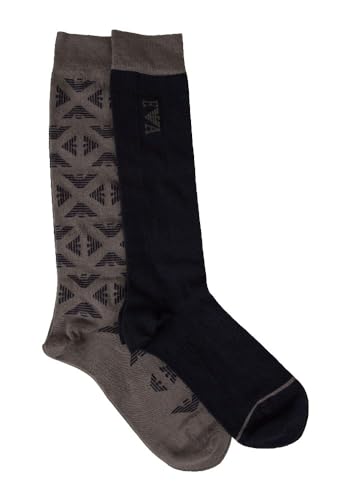 Emporio Armani 2 Pack Long Socks, Man, Blue, One Size