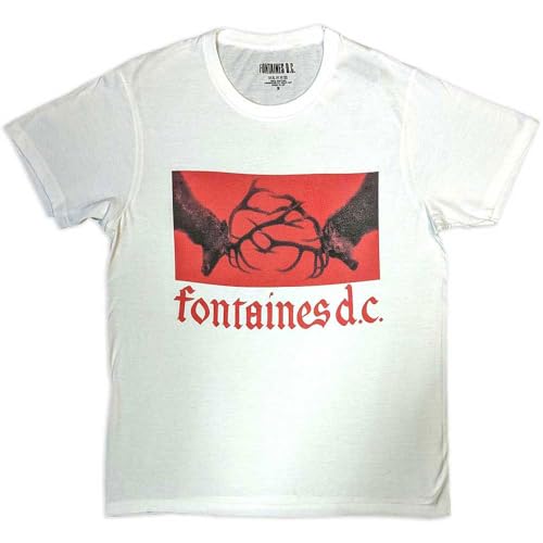 Rock Off Officially Licensed Products Fontaines D C Gothic Band Logo T Shirt Size L