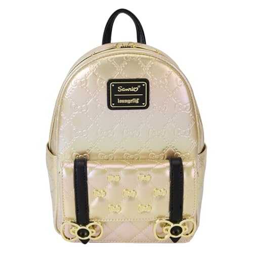 Loungefly Sanrio - Mini Zaino Per 50° Anniversario, Colore: Oro Metallizzato