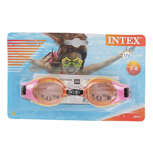Intex 55601 - Occhialini Junior Assortiti, 1 Pezzo, Latex Free, Multicolore, 3-8 Anni