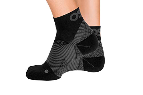 Orthosleeve Fs4, Coppia Calze A Compressione Graduata Brevettata Per Il Trattamento Di Fascite Plantare E Tallone D’Achille (Taglia L) Nero