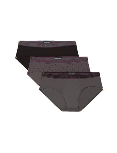 Emporio Armani Core Logoband 3-Pack Brief Briefs, Nero/St Magn/Magnete, S Men'S
