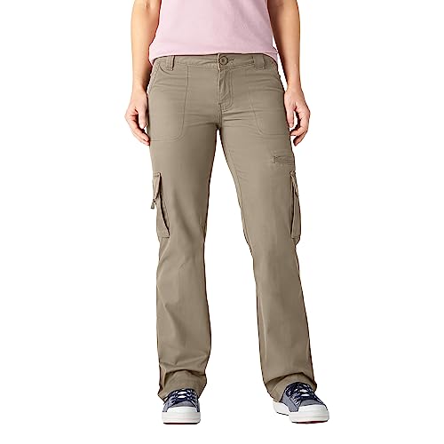 Dickies Donna, Pantaloni Cargo In Twill Taglio Dritto, Sabbia Del Deserto Risciacquata, 6/Regular