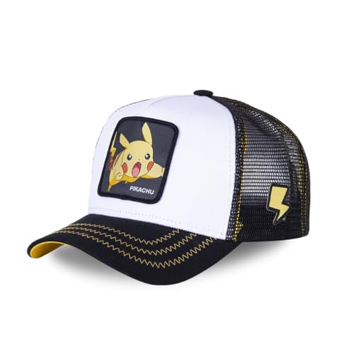 Capslab Pikachu Trucker Cap Pokemon White/Black - One-Size