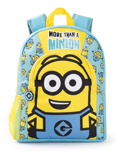 Minions Dave Zaino Da Ragazzo | Zaino Blu E Giallo Con Cinghie Regolabili | Borsa Da Scuola Sportiva Pratica E Organizzata Per La Stampa All Over Per 