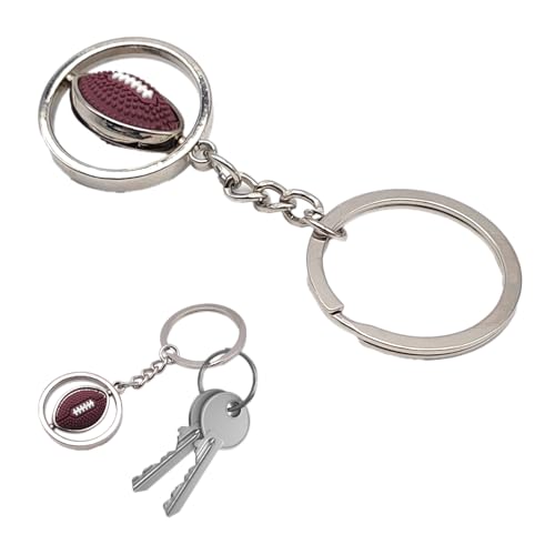 Leddy Living Portachiavi Tascabile Palla Da Football Rotante, Sport Accessorio Con Anello Porta Chiavi, Idea Regalo Originale Per Uomo E Donna, Perfet