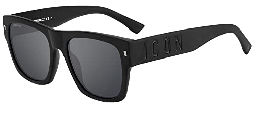 Dsquared2 Icon Dsi Icon 0004/S 003/T4 Matt Black Sunglasses Unisex Acetate, Standard, 55