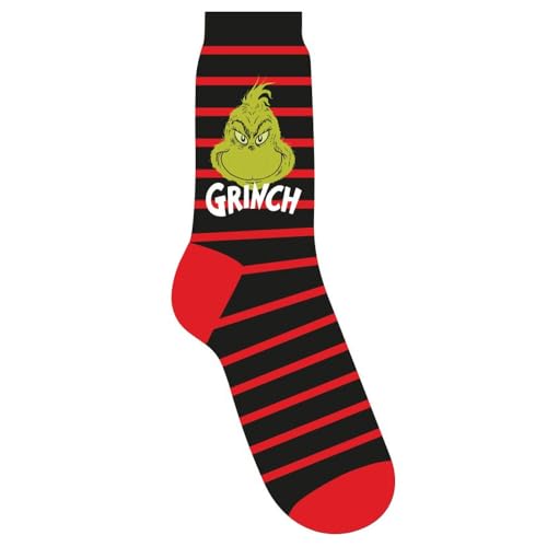Spike Leisurewear The Grinch 'Face' Calzini (Taglia Unica = Uk 7-11), Multicolore, Taglia Unica