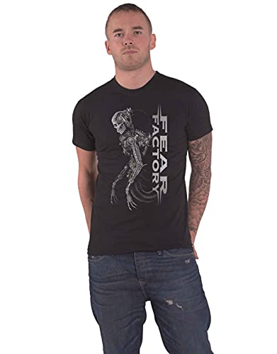Plastic Head Fear Factory T Shirt Mechanical Skeleton Band Logo Nuovo Ufficiale Uomo Size L