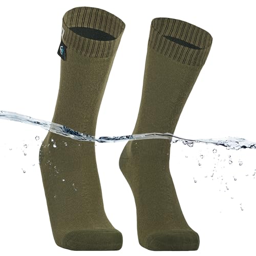 Dexshell Thin Crew Calzini Ultra Sottili-Verde Oliva-Large, Uomo