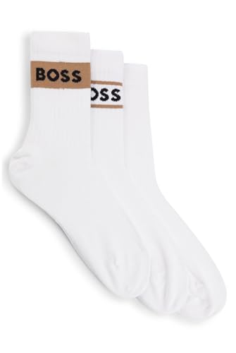Boss 3P Qs Giftset Iconic Calzini_Set_Regalo, White100, 40-46 Uomo