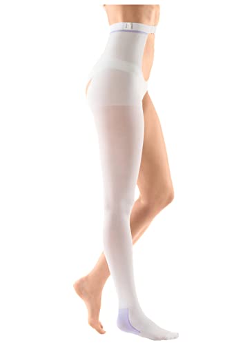 Medi Ven Thrombexin 18 - Calze Per Coscia Con Fissaggio All'Anca | Calze Mediche Per La Profilassi Della Trombosi Da 18 Mmhg | Taglia L | Colore: Bian
