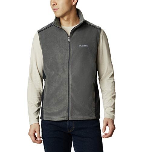 Columbia Steens Mountain Vest Gilet In Pile, Griglia/Nero, Xl Uomo