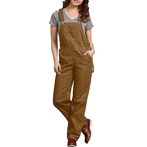 Dickies Relaxed Bib Overall, Salopette Donna, Rinsed Brown Duck,