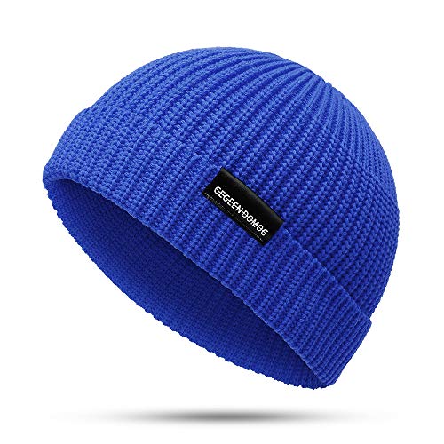 Yamee Berretto A Maglia Uomo - Calotta Beanie Lavorato Con Risvolto, Calotte Autunno/Inverno-Berretto Docker Da Uomo Cappello A Maglia