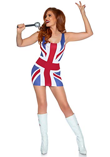 Leg Avenue British Flag Dress Costume Da Donna, Multicolore, M