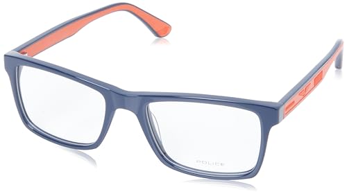 Police Eyeglass Frame Vk134 Shiny Full Blue 50/18/135 Niño Occhiali, Unisex-Bambini E Ragazzi