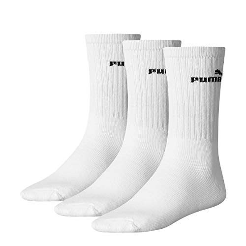 Puma Regular Crew Calze Sportive, Bianco, 39-42 Unisex-Adulto
