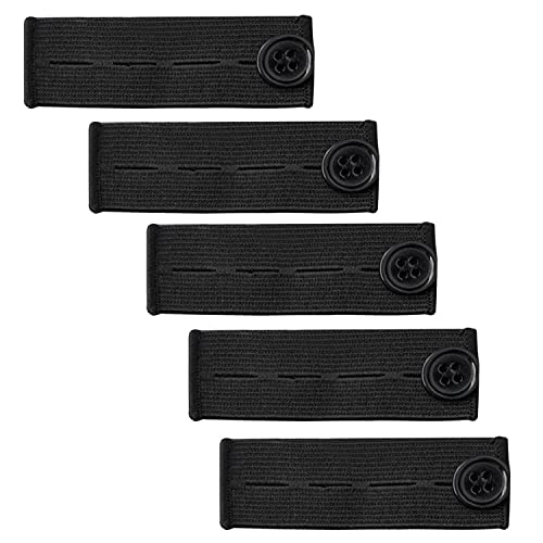 Zhjuju Extenders, 5 Pezzies Estensione Della Vita Regolabile Estensori Elastici In Vita Bottone Regolabile Per Pantaloni Da Abito, Jeans Gonna, Pantal