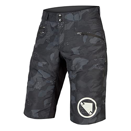 Endura Singletrack Baggy - Pantaloncini Da Ciclismo Da Uomo, Taglia L, Colore: Nero Mimetico
