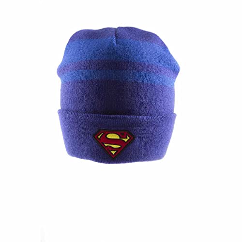 Superman - Cappello Beanie Logo, Blu, Taglia Unica