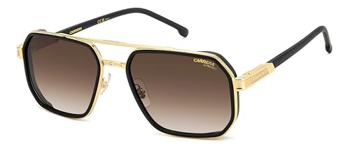 Carrera 1069/S Occhiali Da Sole, Opaco Black Gold, 58 Uomo