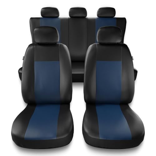 Mossa Coprisedili Compatibili Con Opel Frontera A, B (1991-2004) - Fodere Sedili - Set Coprisedili Auto Universali - Cm-Bl