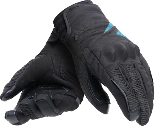 Dainese - Trento D-Dry® Gloves Wmn, Guanti Moto Invernali, Impermeabili, Con Protezioni Sulle Nocche, Woman, Nero/Blu Profondo, M