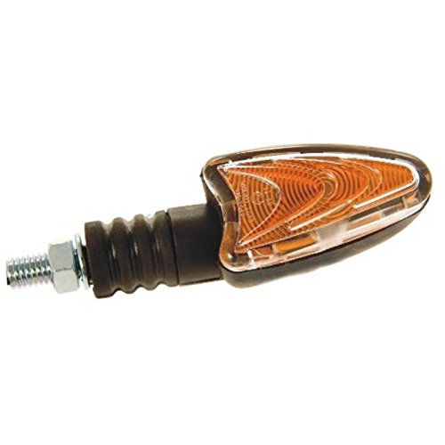 One By Camamoto Coppia Kit Frecce (Cod 77206003 Indicatori Frecce Lampada Arrow 2 Nere Gambo Corto Omologate Ce Attacco Universale Compatibile Con Mot