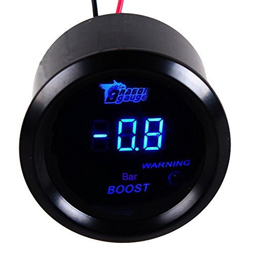 Mintice 12V Auto 2" 52Mm Universale Digitale Led Blu Leggero Manometro Pressione Turbo Boost Bar Indicatore Calibro Di Auto Motore Misuratore Meter