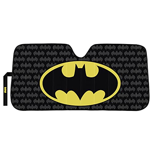 Plasticolor 003713R01 Parasole Per Parabrezza Anteriore Batman A Fisarmonica Per Auto, Camion, Suv