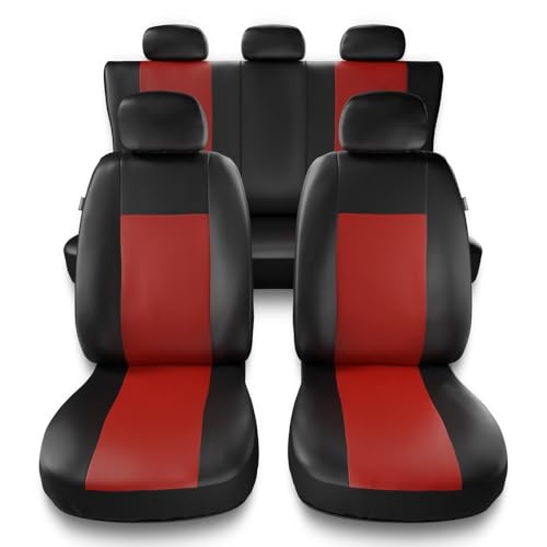 Mossa Coprisedili Compatibili Con Alfa Romeo Mito (2008-2018) - Fodere Sedili - Set Coprisedili Auto Universali - Cm-Rd
