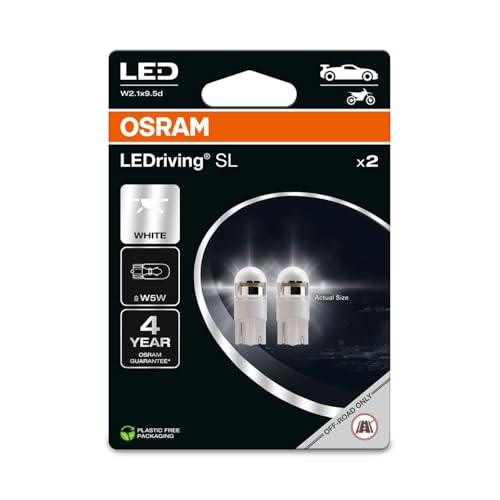 Osram Ledriving Sl, W5W, Bianco 6000K, Double Blister (2 Lamps), Led Retrofit, Offroad Use Only