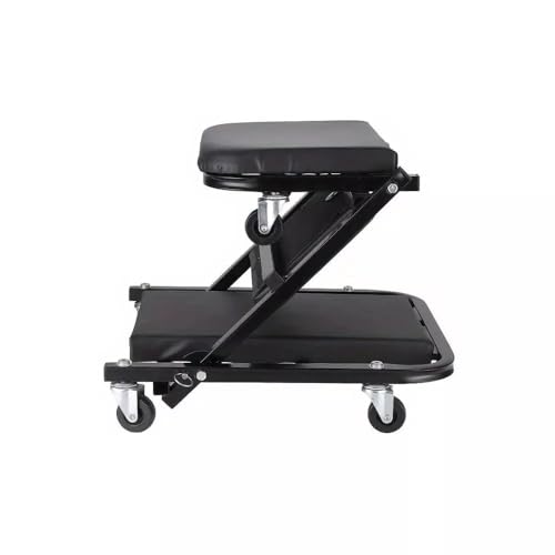 Kovalmax® Carrello Sgabello Pieghevole 2 In 1 Fino A 150 Kg Carrellino Per Officine Garage