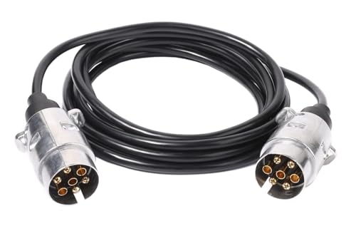 Ryme Automotive Presa Per Rimorchio A 7 Pin. Cavo Per Rimorchio 3,5 M Tpu. Terminali Metallici. Spina Per Caravana/Trattore