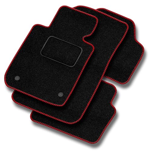 M Motos Tappetini Auto Velours Standard Per Auto Compatibili Con Renault Kangoo I 1997-2008 - Standard, Tessuto, Rosso Tappetino Auto - Provate Un Nuo