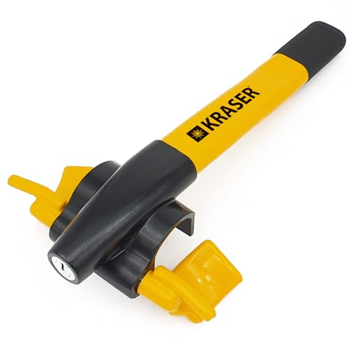 Kraser Kr855Y Antifurto Auto Blocca Volante, Bloccasterzo Alta Sicurezza, Universale Auto Suv Furgone Camper