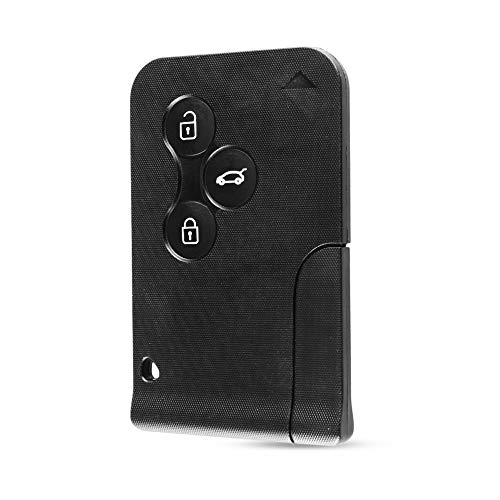 Energy01 - Custodia Per Chiave Elettronica Con 3 Pulsanti Compatibile Renault Clio Logan Megane 2 3 Koleos Scenic, Colore: Nero