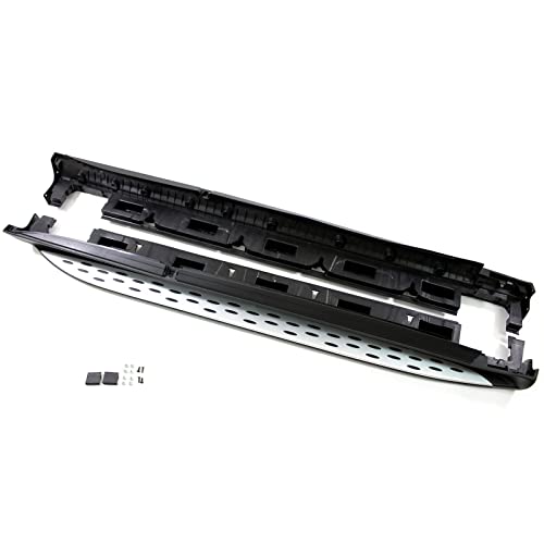 J&J Automotive | Pedane Laterale Sottoporta In Alluminio E Plastica Abs Per M-Class W166 2011-2015 / Gle 2012-2019, Materiale Di Montaggio Incluso