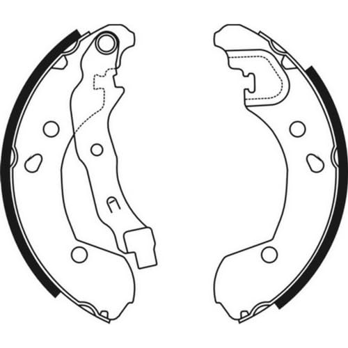 Abe Kit Ganasce Freno C01056Abe Posteriore Per Nissan Micra Iii (K12)
