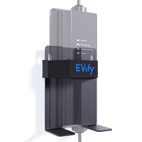 Evify Tipo 2 - Supporto Per Caricabatterie Schuko, Supporto Per Cavo Resistente In Acciaio Inossidabile, Compatibile Con Juice Booster & Nrgkick - E-B