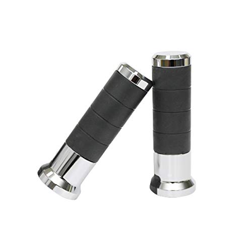 Manopole Riscaldate Koso Titanio, Voltimetro Integrato, 22/24Mm L=120Mm, Cromato