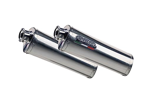 Gpr Exhaust System D.32.Tri Coppia Terminali Omologati Con Raccordo Compatibile Con Ducati St4 - St4 S 1999/05 Trioval
