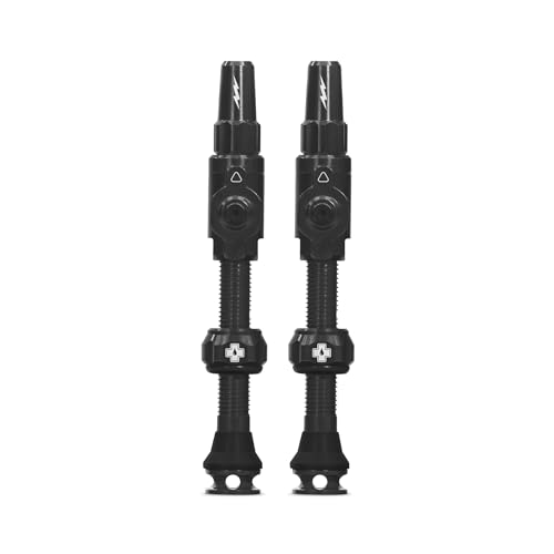 Muc-Off Big Bore Lite Tubeless Valves, Black 45Mm - Precision Engineered Dust Caps For Bikes With Revolutionary Airflow Technology - Presta Valve Caps