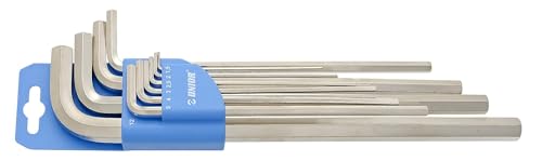 Unior 9608533 Clip-Set Di Chiavi Esagonali Lunghe, 1, 5-10 Mm