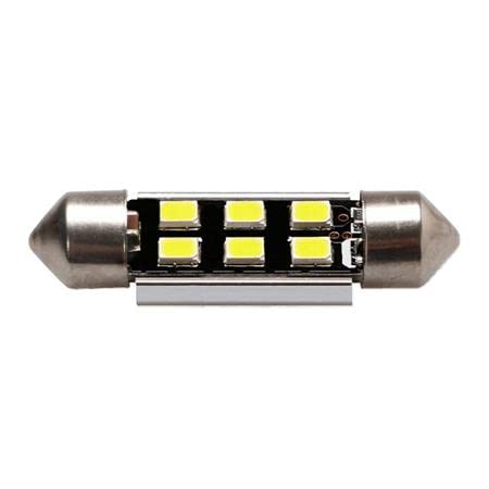 Blacklight Lampade Led Serie Power Siluro 41Mm 12V Festoon Targa Auto