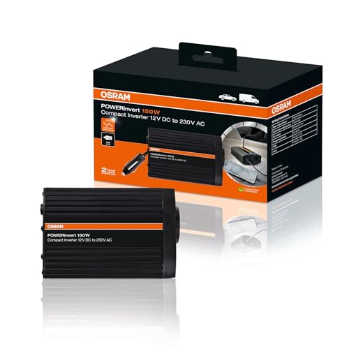 Osram Powerinvert Inverter A Onda Sinusoidale Modificato 12V Dc 150W, Oeinvu150, Powerbank, Per Esigenze Energetiche Autonome