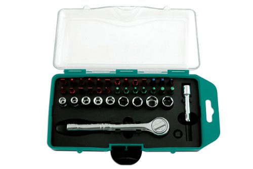 Kamasa 56048 - Set Di Bussole E Punte, Confezione Da 38 Pezzi