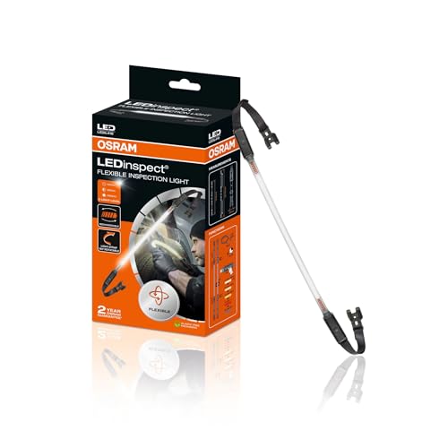 Osram Ledinspect Flexible Inspection Light, Luce Di Ispezione Led Ricaricabile, 6000K, Luminosità Fino A 1000Lm, Cinghie Elastiche Rimovibili